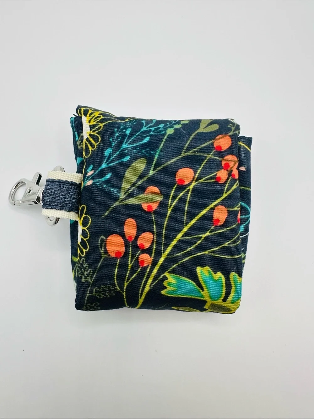 Floral Print Navy Airpod Pouch- Accessories